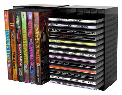Atlantic - 26-CD/12-DVD Disc Storage Module - Black - Larger Front