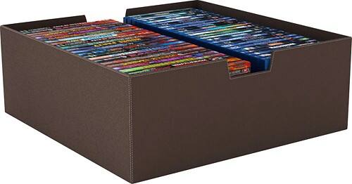 Angle Standard. Atlantic - 102-CD/46-DVD/54-Blu-ray Disc Media Bin - Chestnut/White.