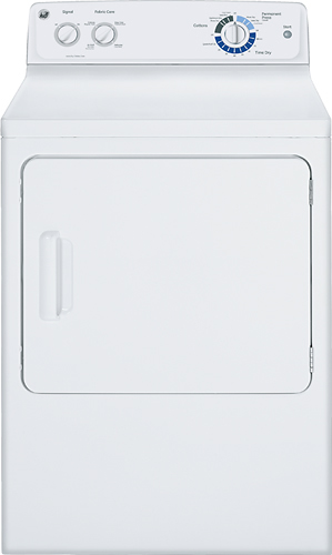  GE - 6.8 Cu. Ft. 6-Cycle Gas Dryer - White on White