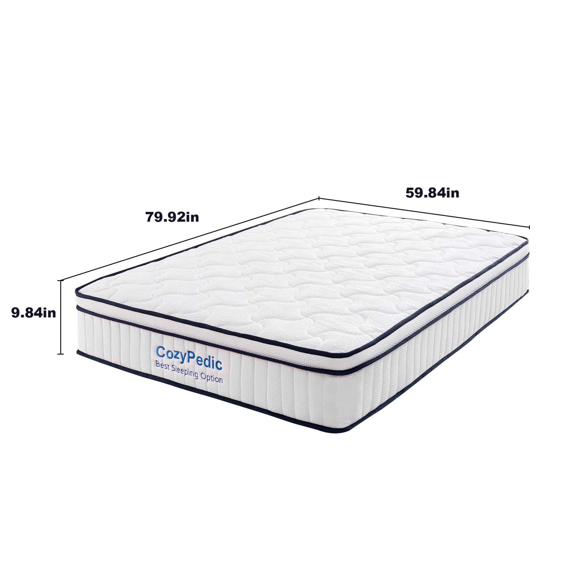 59.84in  
79.92in  
9.84in  
CozyPedic  
Best Sleeping Option