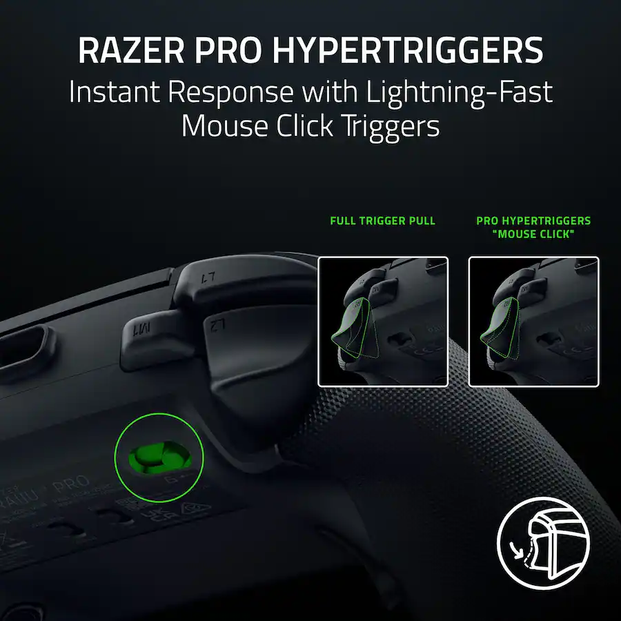 Razer Raiju V3 Pro Wireless Gaming Controller with TMR Thumbsticks and ...
