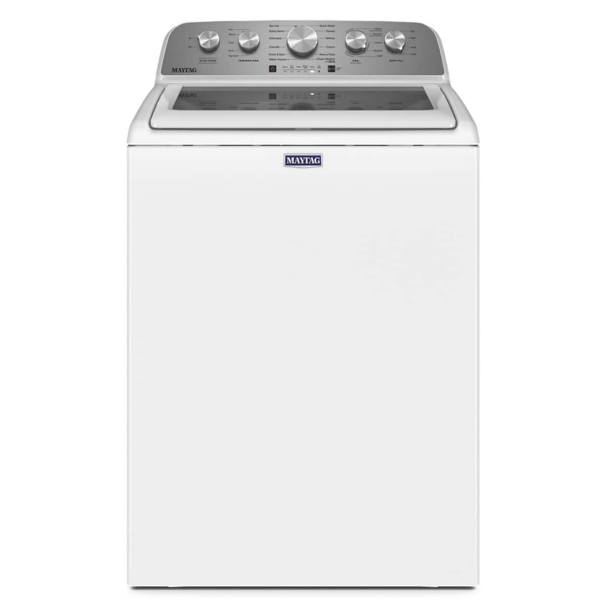 Maytag - 4.7 Cu. Ft. High Efficiency Top Load Washer with Extra Power Button - White - Front_Zoom