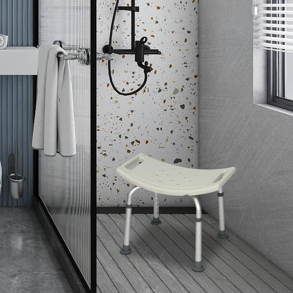 Alt View 5. Winado - 7-Level Adjustable Bathtub Bench & Shower Chair with Anti-Skid Feet, 300lbs Capacity, Tool-Free Installation for Elderly - Gray.
