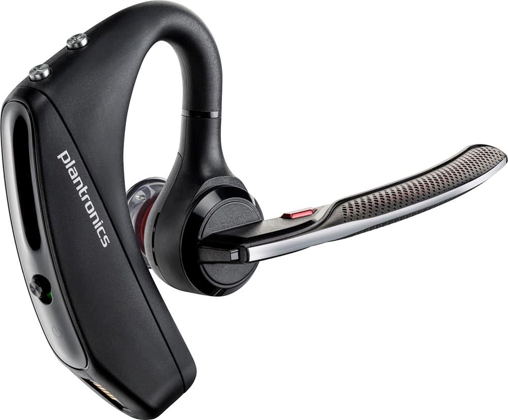 Front. Poly - Voyager 5220 Wireless Noise Cancelling Bluetooth Headset with Amazon Alexa - Black.