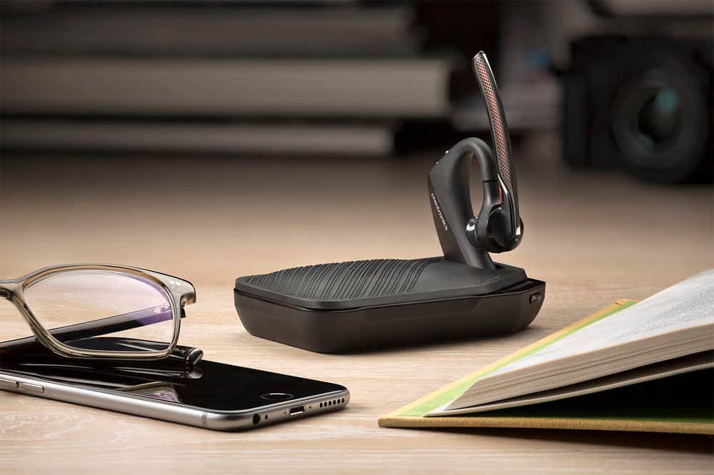 Alt View 11. Poly - Voyager 5220 Wireless Noise Cancelling Bluetooth Headset with Amazon Alexa - Black.