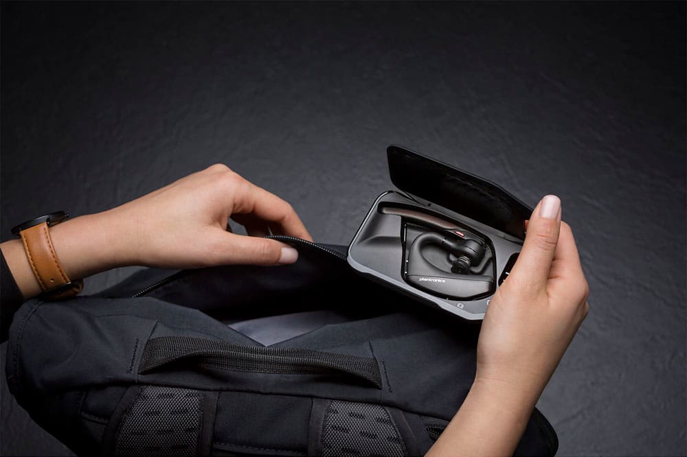 Alt View 17. Poly - Voyager 5220 Wireless Noise Cancelling Bluetooth Headset with Amazon Alexa - Black.