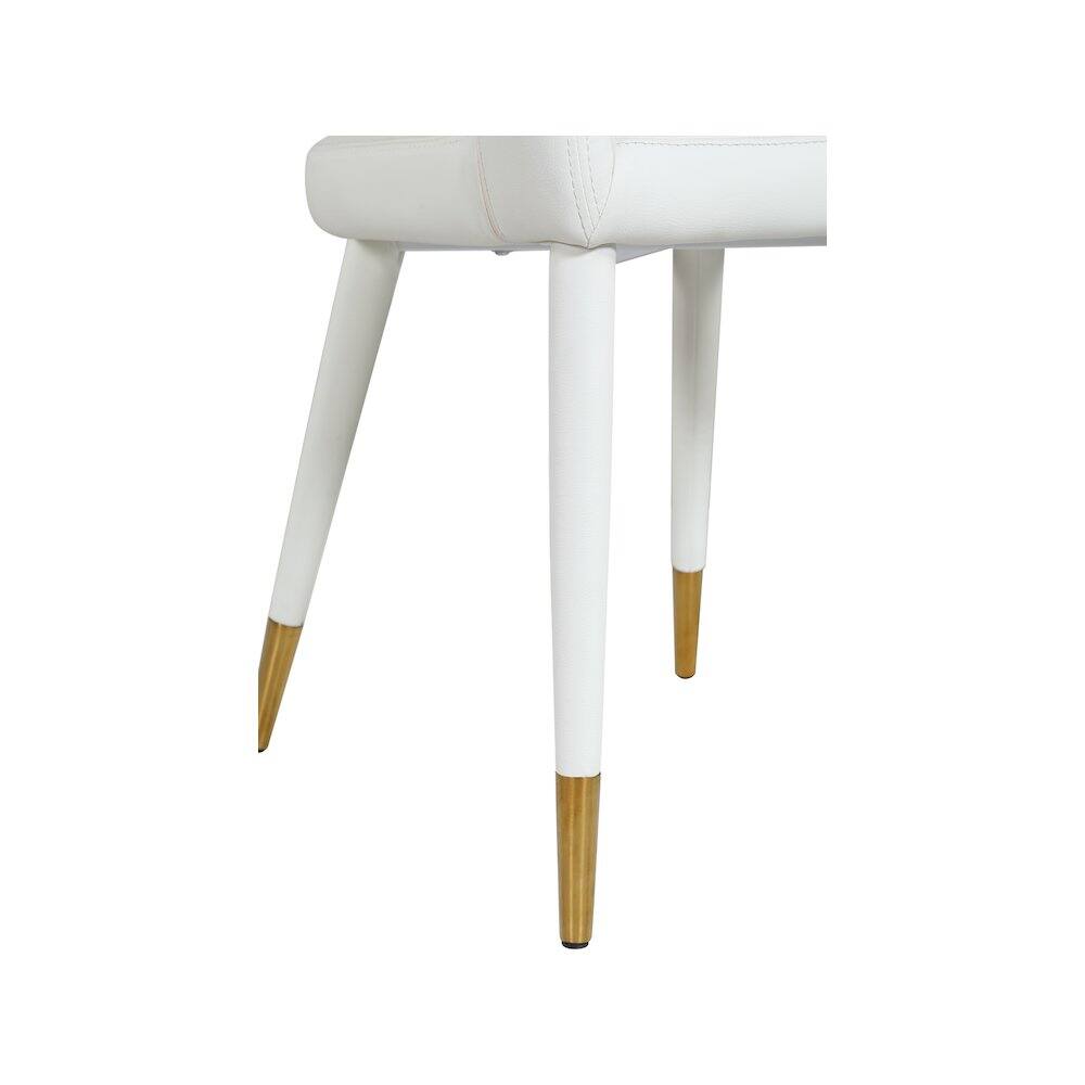 Alt View 4. Meridian Furniture - Destiny White Vegan Leather Dining Chair - White.