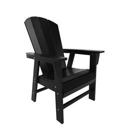 WestinTrends - Malibu Outdoor Patio HDPE Plastic Adirondack Dining Chair - Black