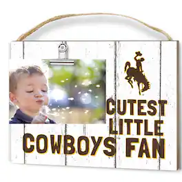Jardine - Wyoming Cowboys 8'' x 10'' Cutest Little Weathered Logo Clip Photo Frame - White