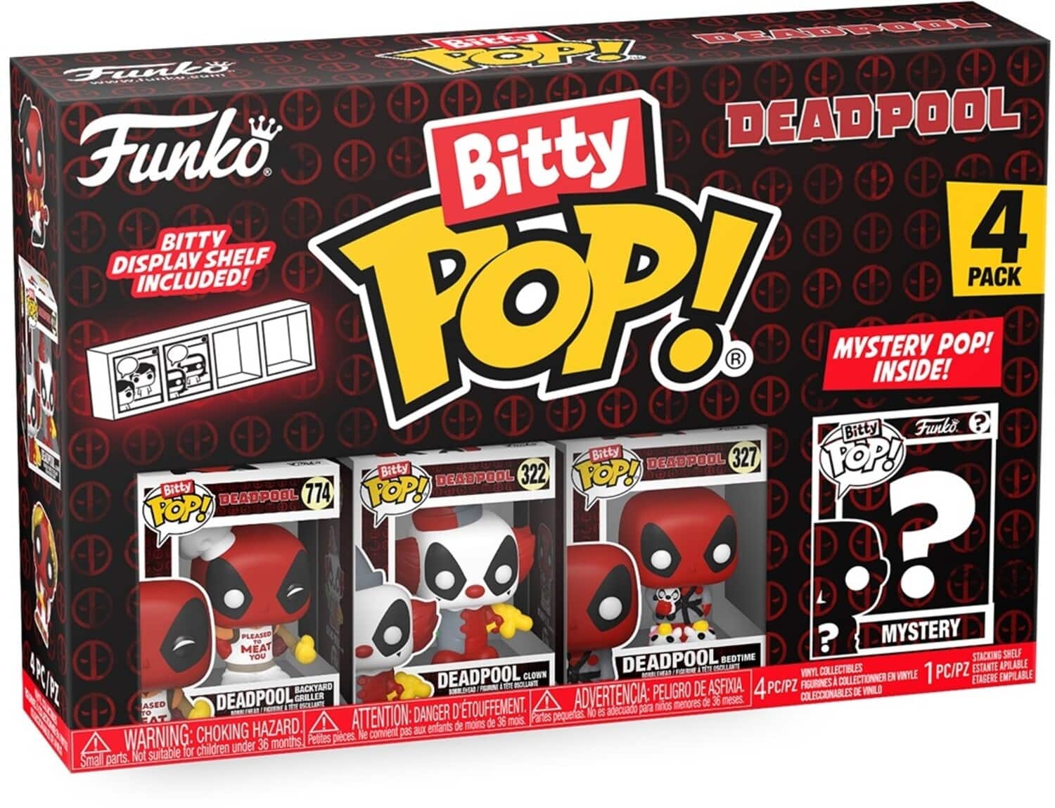 FUNKO Bitty POP!: Deadpool Bathtime 4 Pack Collectibles