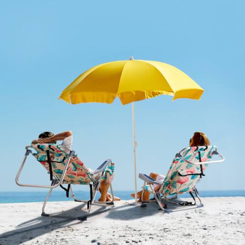 Alt View 7. Winado - Folding Beach Camping Chair with 5-Position, Cooler Bag, Cup Holders, Towel Bar, Lightweight for Outdoor Beach Camping - Flamingo.