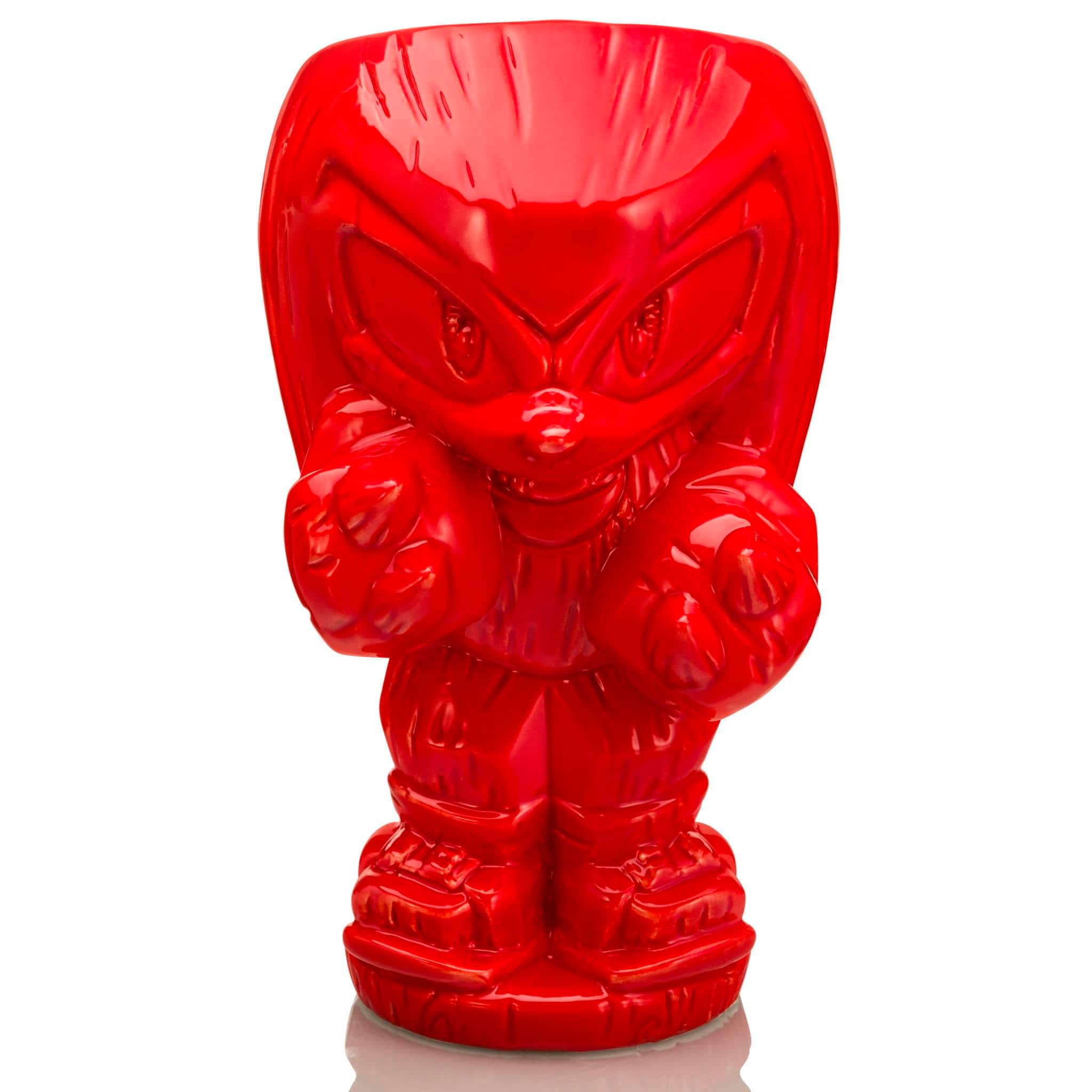 ThinkGeek - Geeki Tikis Sonic The Hedgehog Knuckles Ceramic Mug | Holds 18 Ounces - Red