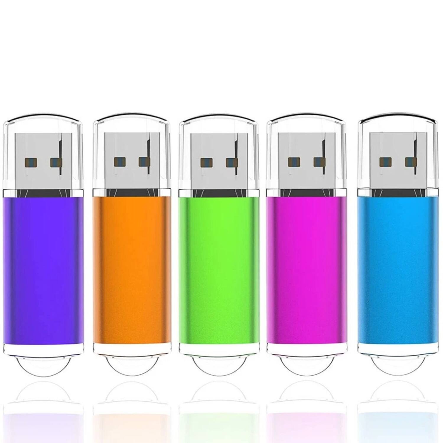Angle. Stock Preferred - 64GB USB 2.0 Flash Drive 10-Pack - Multi.