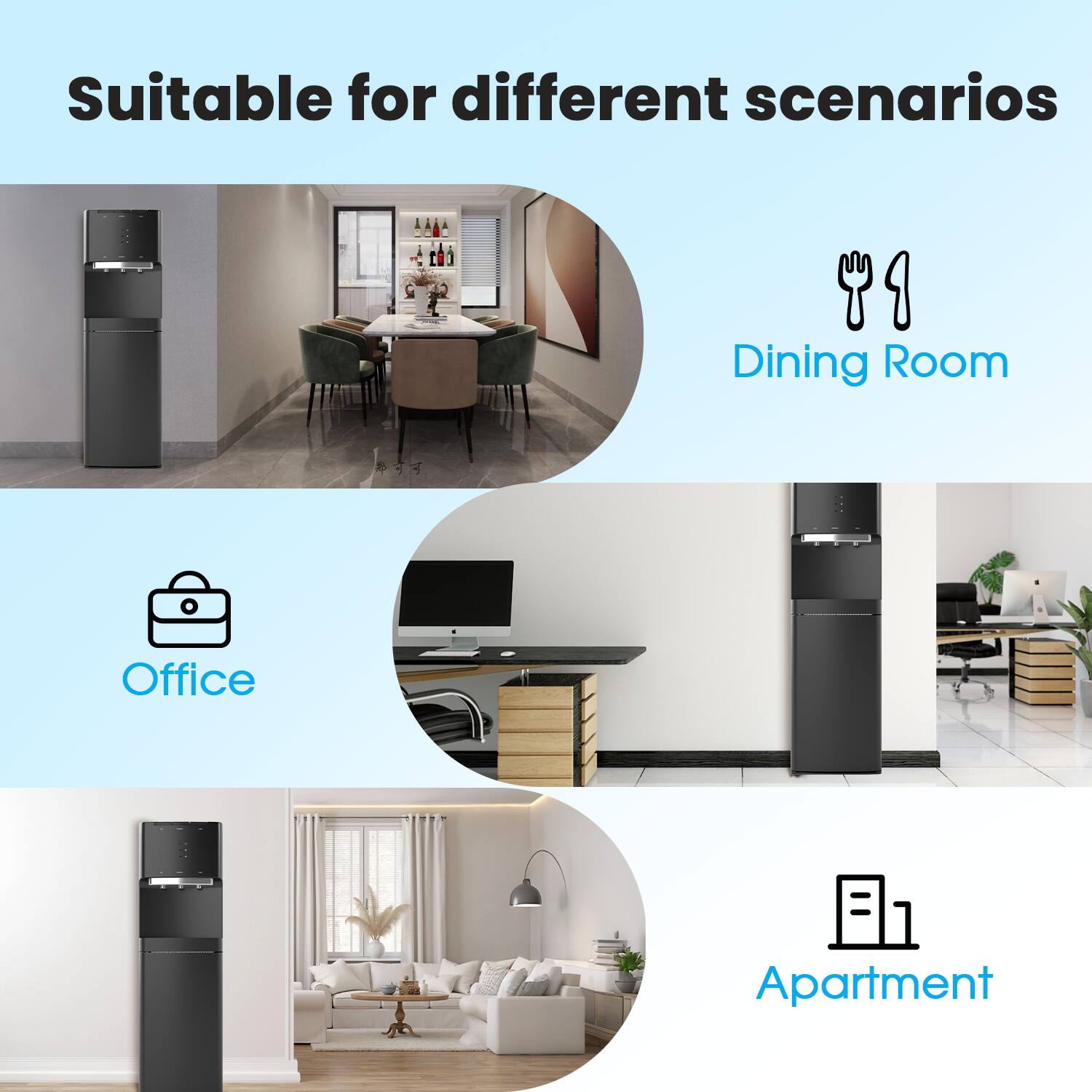 Suitable for different scenarios

- Dining Room
- Office
- Apartment