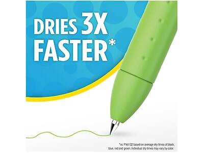 DRIES 3X FASTER*

*vs. Pilot G2 based on average dry times of black, blue, red and green. Individual dry times may vary by color.