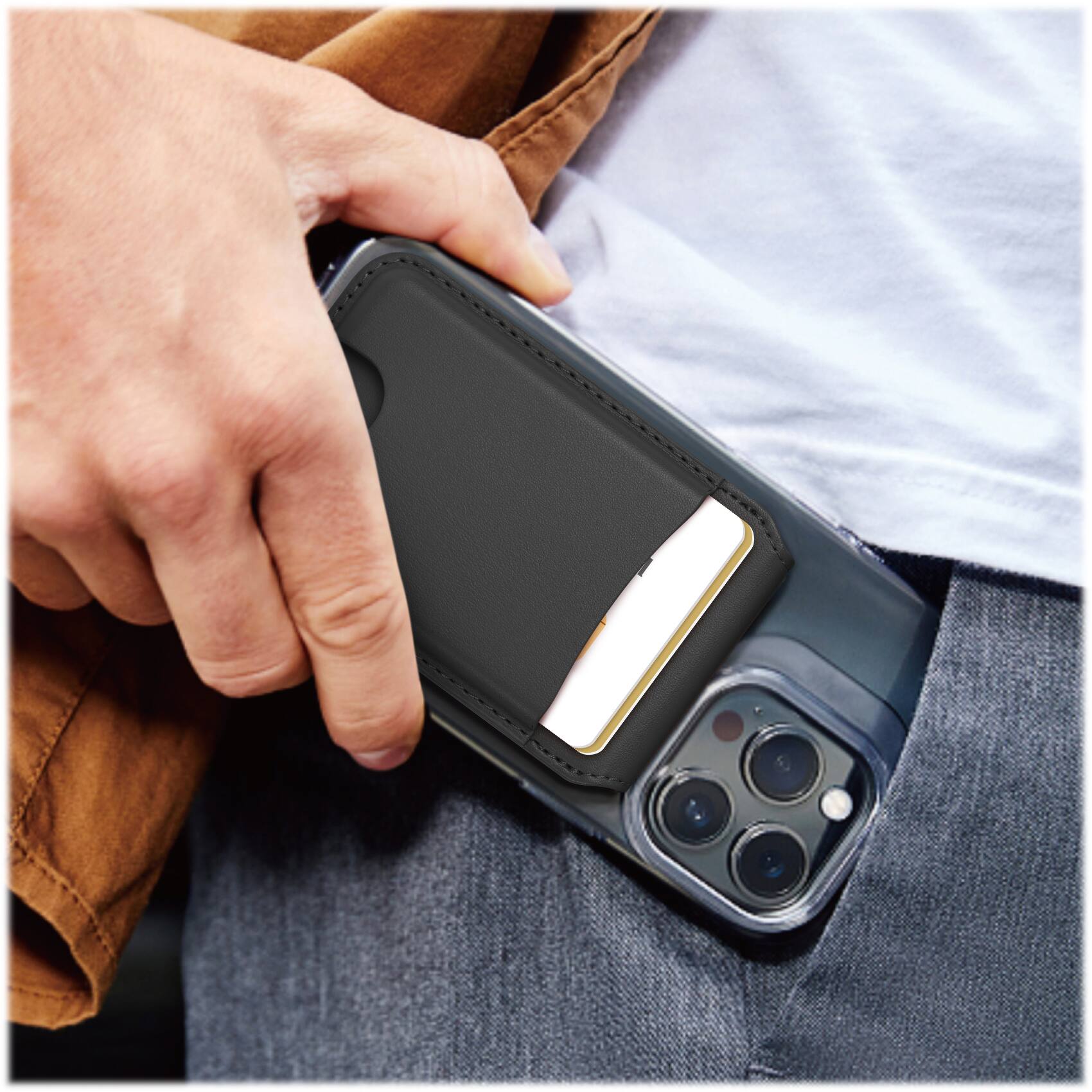 Alt View 16. SaharaCase - Venture Series Wallet with MagSafe for Apple iPhone - Black.