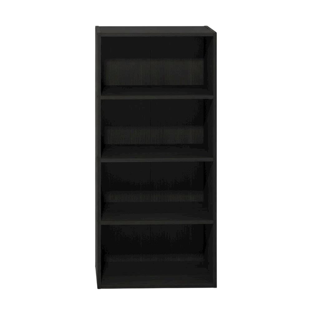 Back. FurniFact - Engineered Wood bookcase with sleek design for organized storage - Espresso.