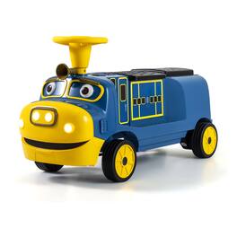 Costway - 2-Seater Ride on Train,Licensed Chuggington Electric Vehicle with Adjustable Seat - Yellow & Blue