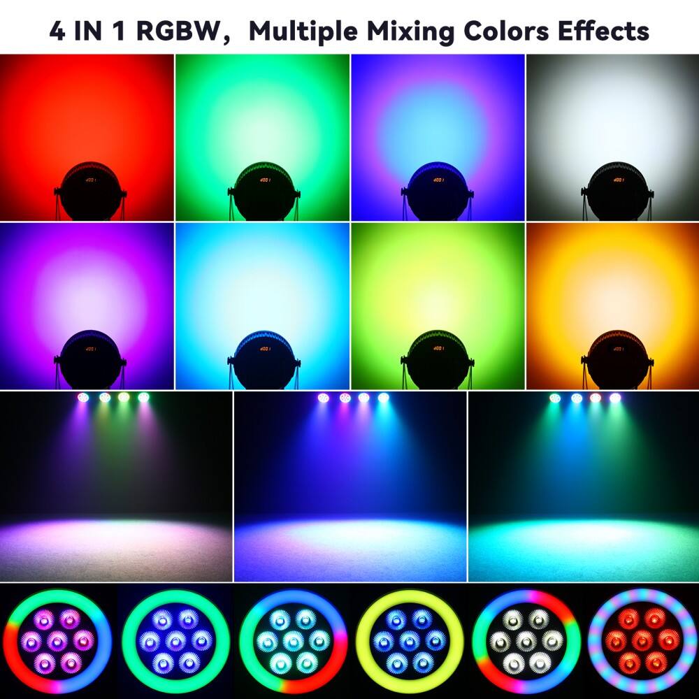 4 IN 1 RGBW, Multiple Mixing Colors Effects