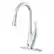 Angle. Bio Bidet - Flow by Bemis - X Series Motion Activated Kitchen Faucet - Brushed Nickel - Polished Chrome.