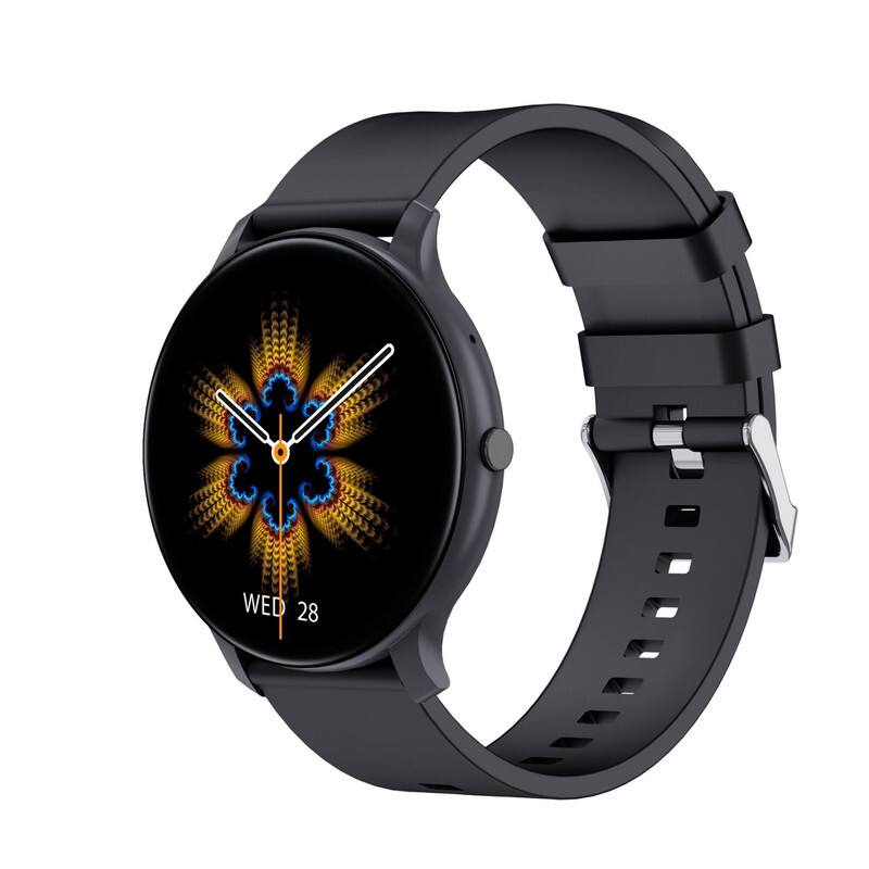 Front. RISOKEYS - Health Monitoring Smart Watch with Bluetooth Call, IP68 Waterproof - Fitness Tracker for Sports, Daily Use, Men & Women - Black.