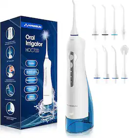 ESBANY - Hangsun Water Flossers for Teeth Cordless Rechargeable Dental Oral Irrigator Water Jet for Teeth Braces Care with 8 Jet