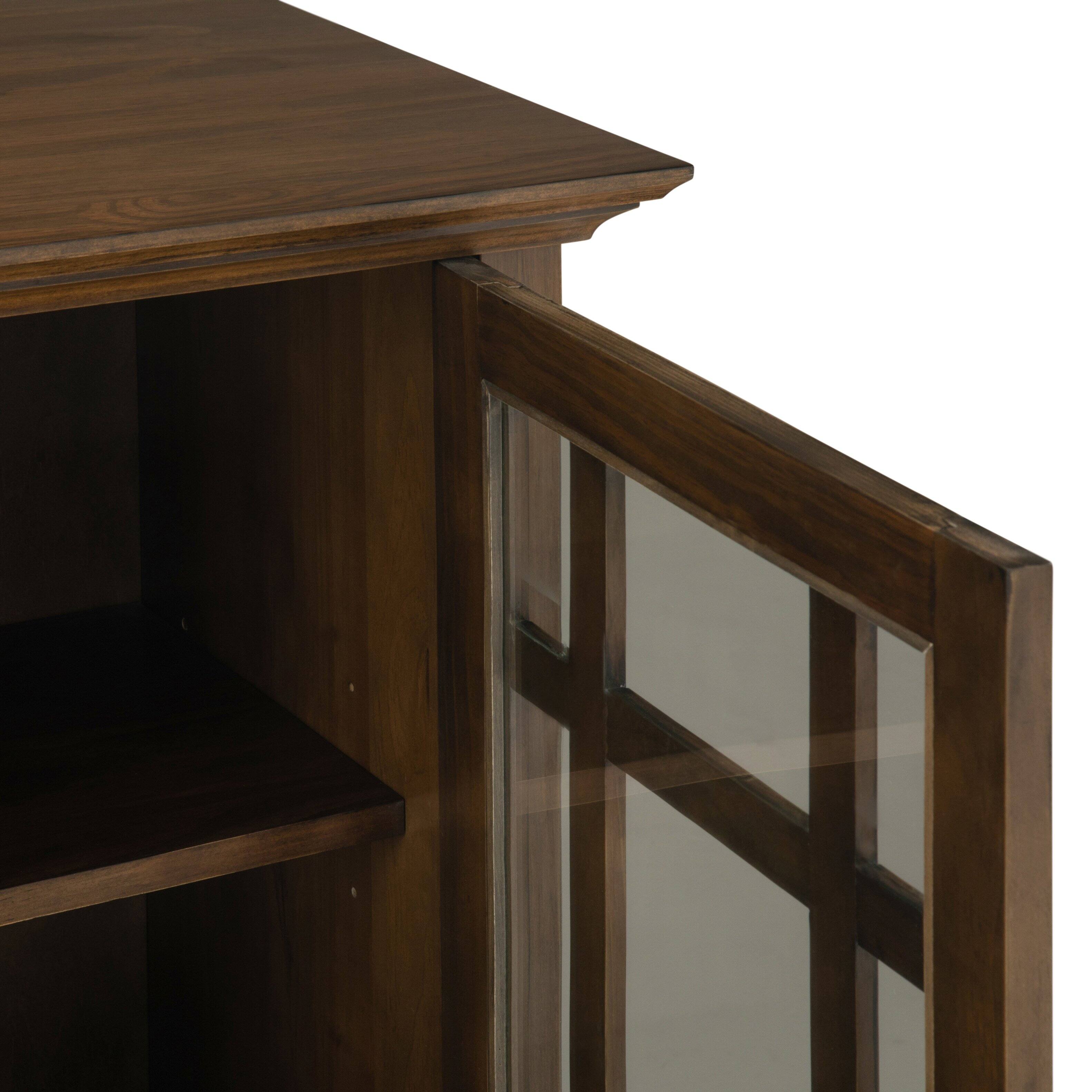 Alt View 16. Simpli Home - Bedford Solid Wood 39 inch Wide Transitional Medium Storage Cabinet - Rustic Natural Aged Brown.