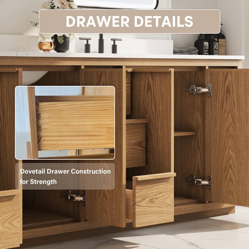 DRAWER DETAILS  
Dovetail Drawer Construction for Strength