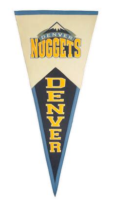 Winning Streak Sports - Denver Basketball Nuggets NBA GIANT SIZE Pennant 17x40 Wool Pennant - Multi