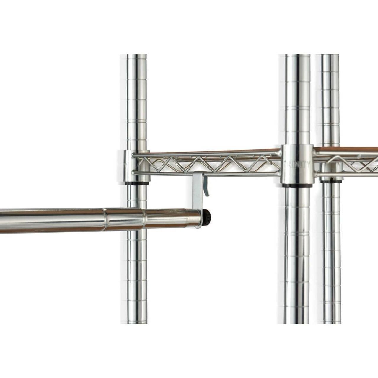 Alt View 16. TRINITY - EcoStorage Expandable Closet Organizer Chrome - Chrome.