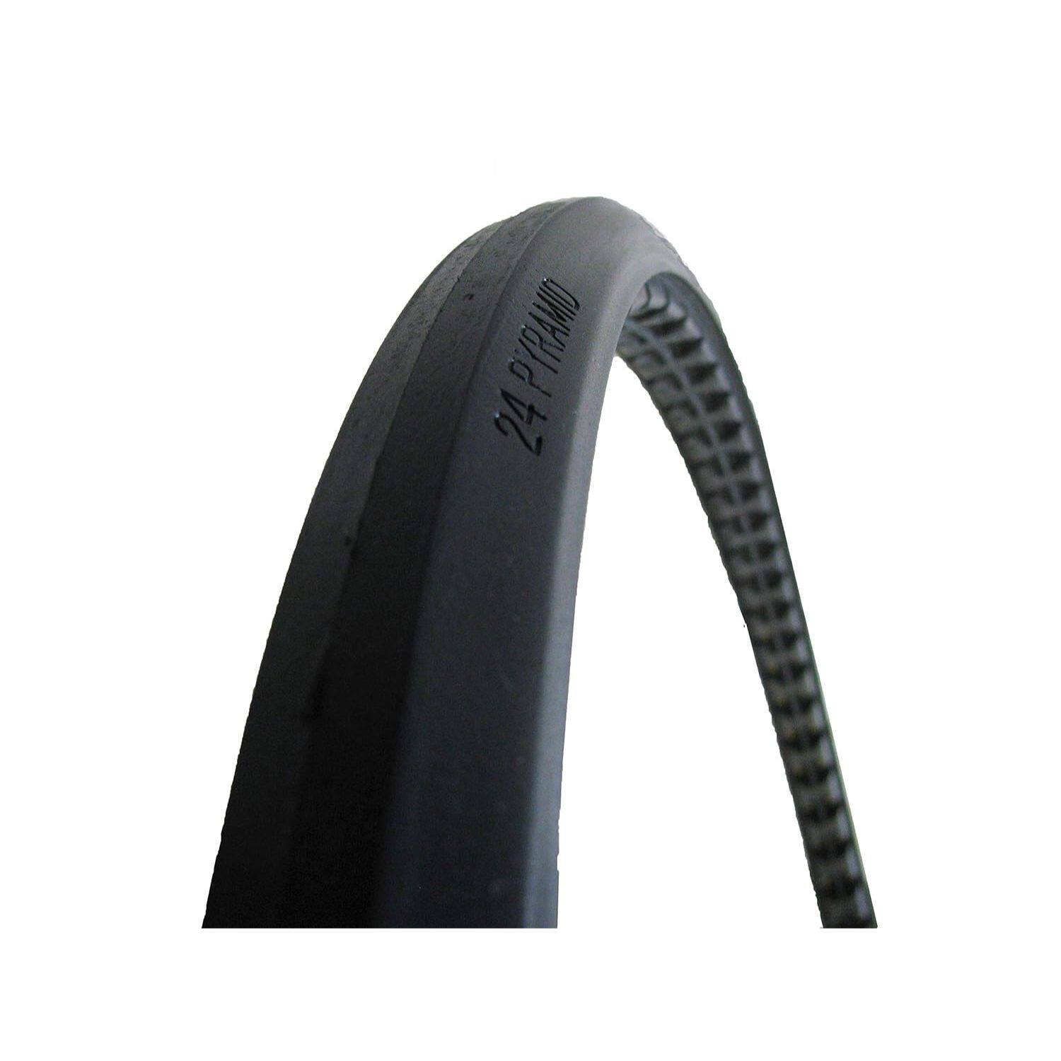 Invacare - Wheelchair Tire, Low-Profile Urethane Foam, Pyramid Tread, Grey Color, 24" x 1" (TAG141001) - Black