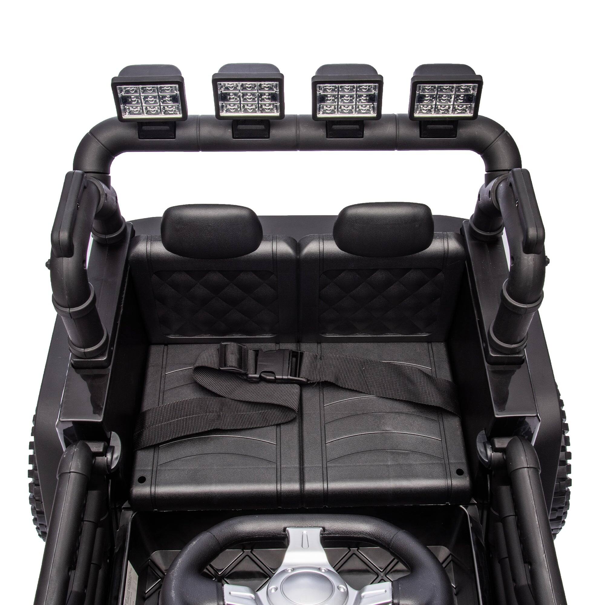 Alt View 1. Boyel Living - 3+ Black 24V Kids Ride On UTV with Parents Remote Control 4Wheel Shock Absorption - black.