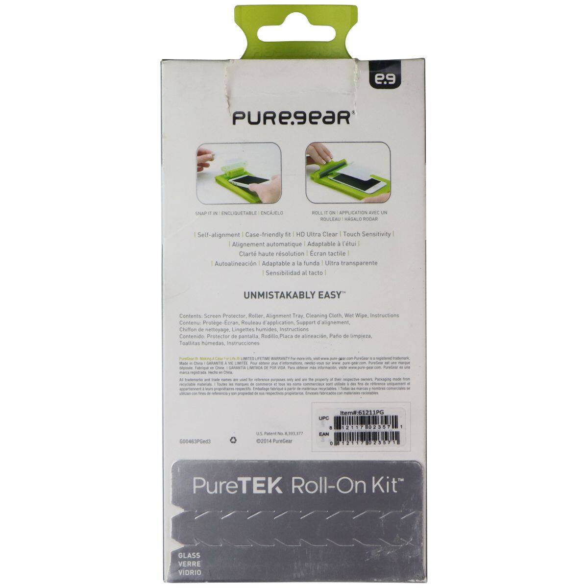 PureGear PureTEK Roll On Kit Flexible Glass Screen Shield for Moto G ...
