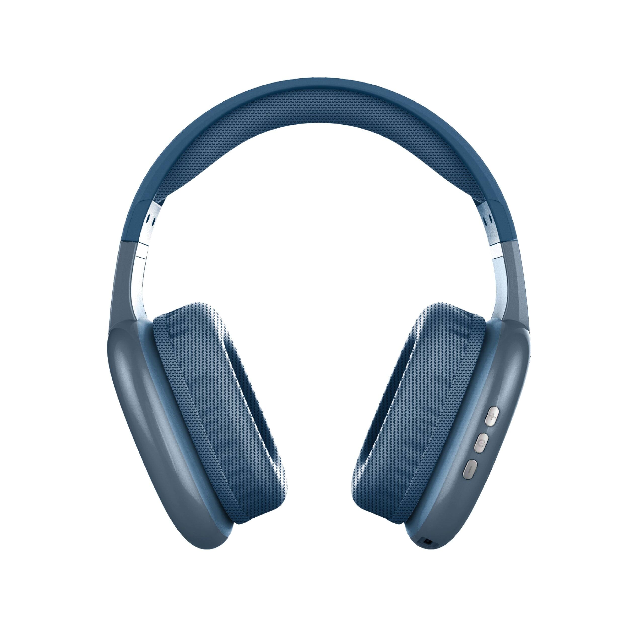 Angle. RCA - Wave-56 Wireless Over-Ear Bluetooth Headphones, 20H Playtime - Blue.