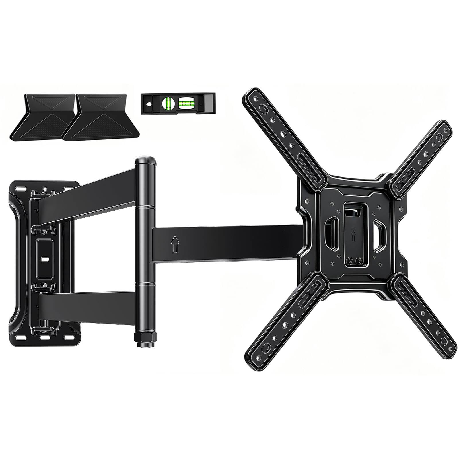 Front. Dazzed Corner - 30.2" Extension Long Arm Full Motion Wall Mount Bracket for 26"‑70" TVs, Fits VESA 75x75‑400x400mm, 132lbs Load - Black.