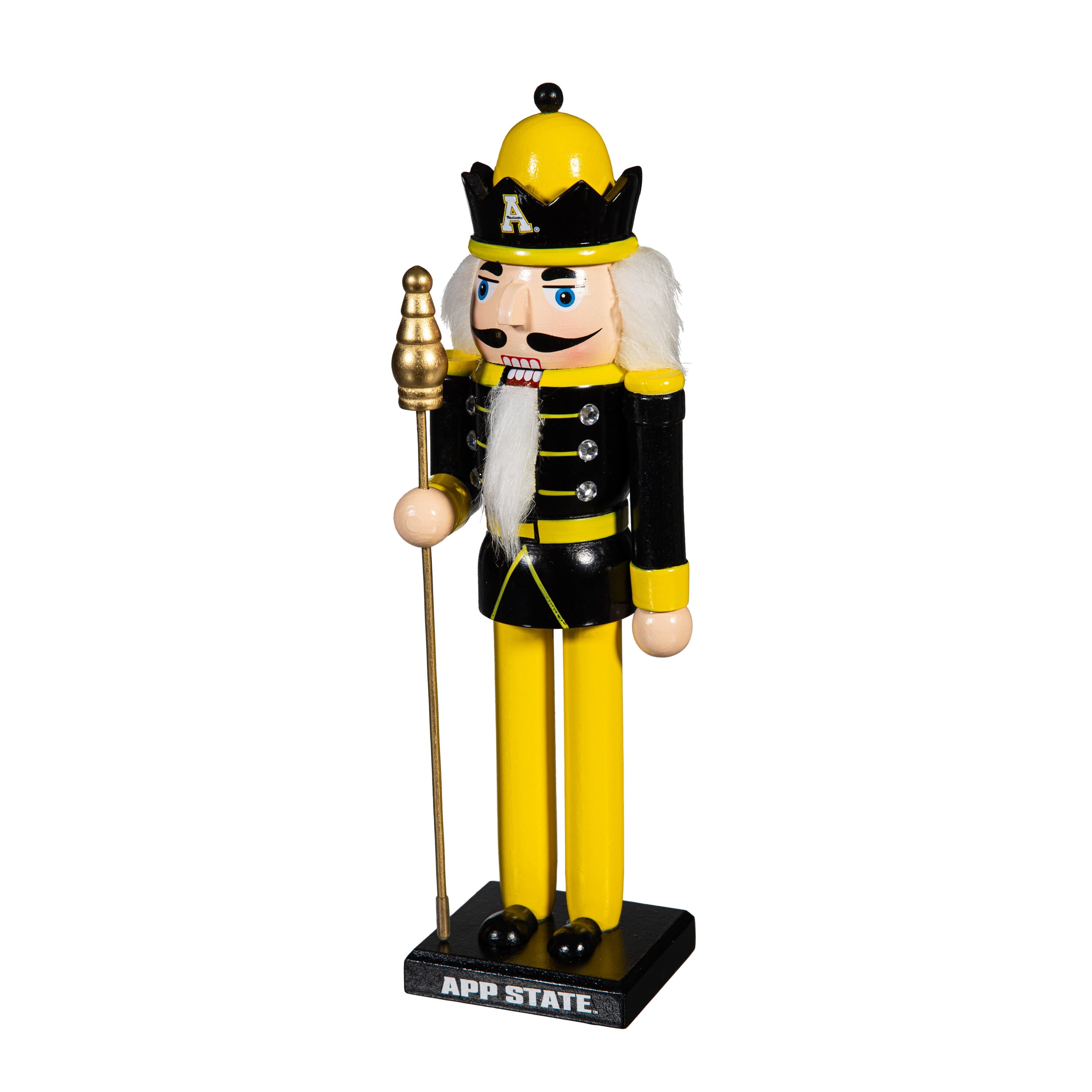 Evergreen Enterprises - Appalachian State Mountaineers 12" Wooden Nutcracker Statue - Multicolor