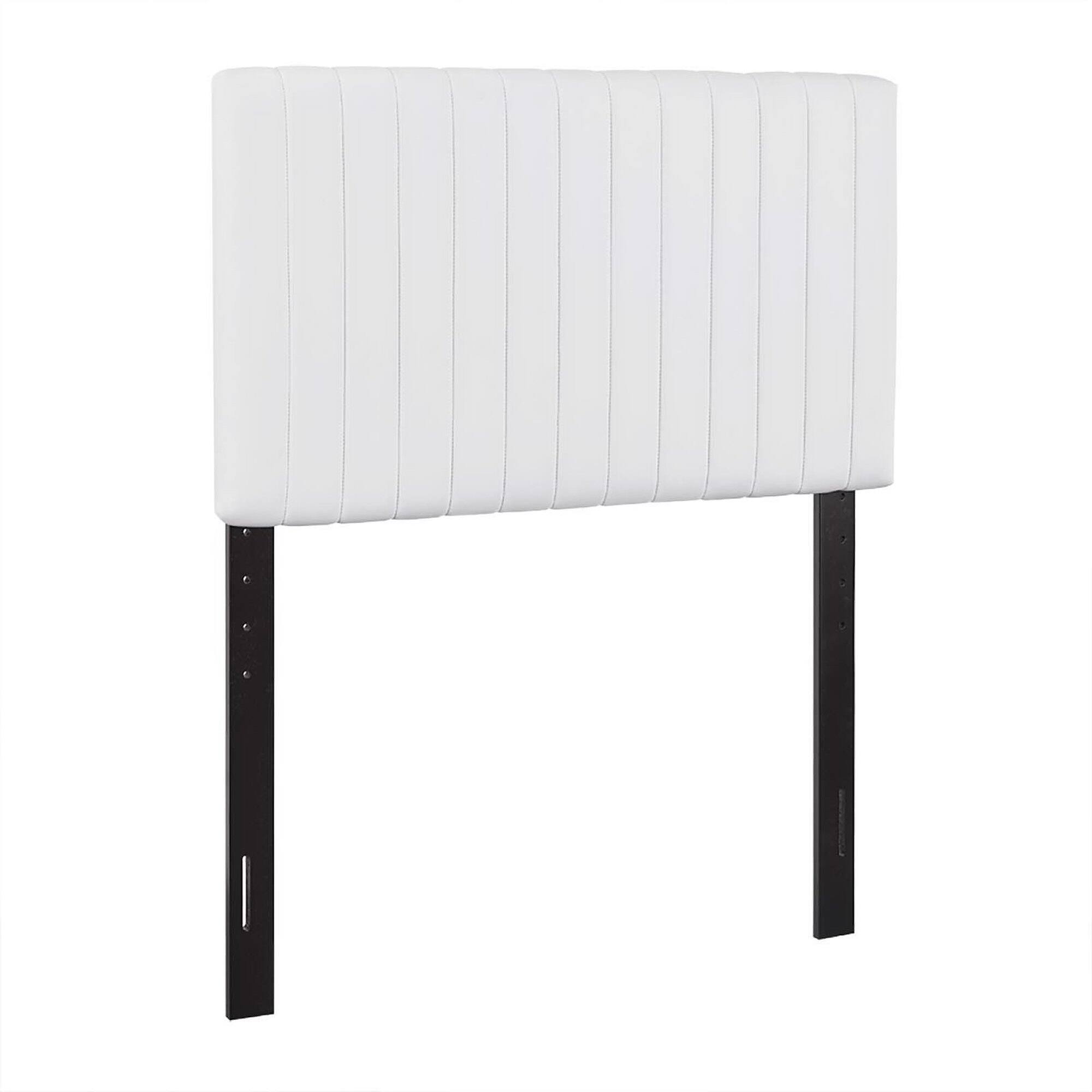 Front. Modway - Keira Faux Leather Twin Headboard by Modway - White.