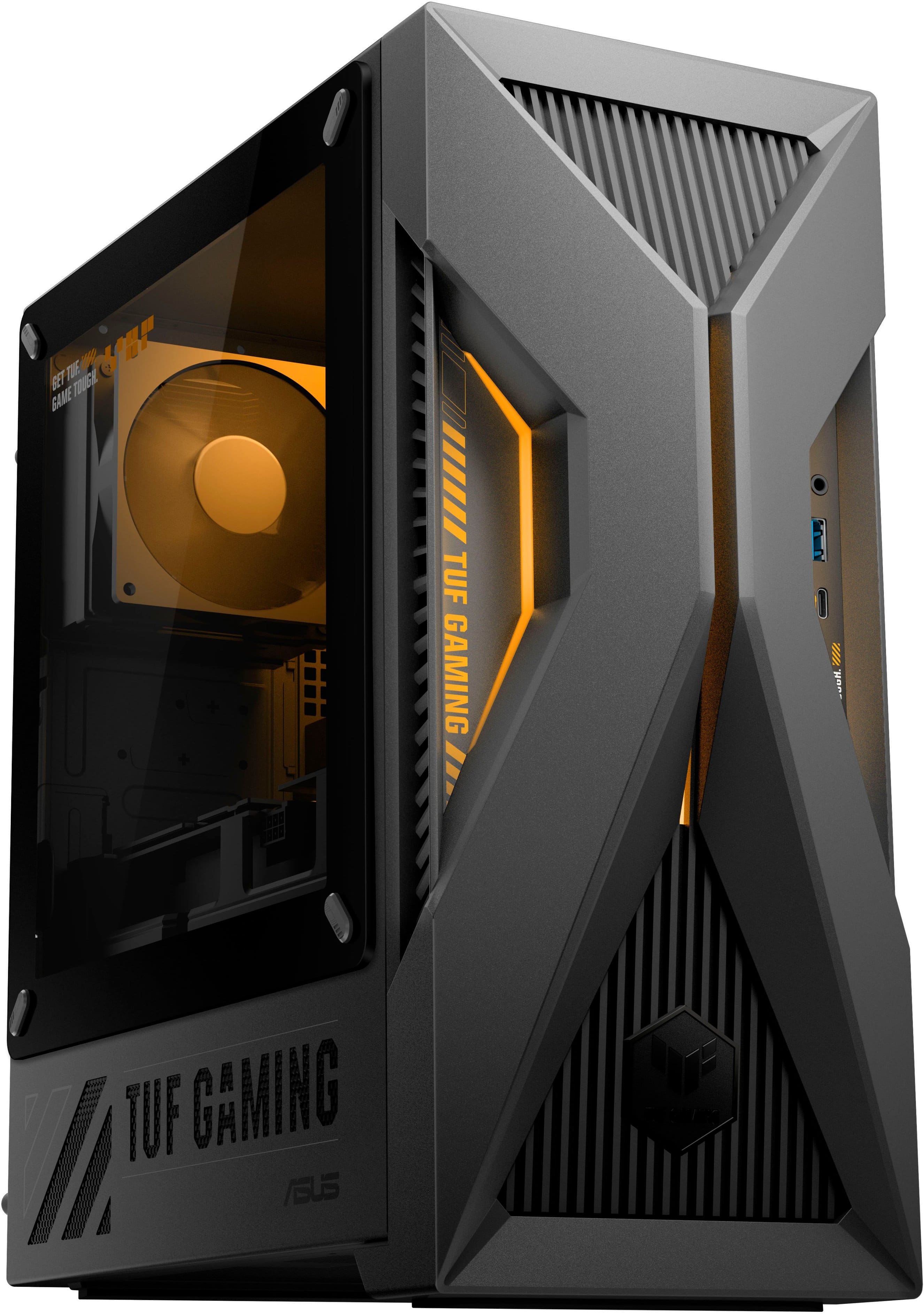 ASUS - TUF T500 Gaming Desktop - Intel Core i5 13420H - 16GB Memory - NVIDIA GeForce RTX 5060 8GB - 1TB SSD - Eclipse Gray - Front_Zoom