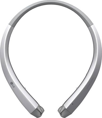 LG - TONE INFINIM Wireless In-Ear Behind-the-Neck Headphones - White silver-Angle_Standard