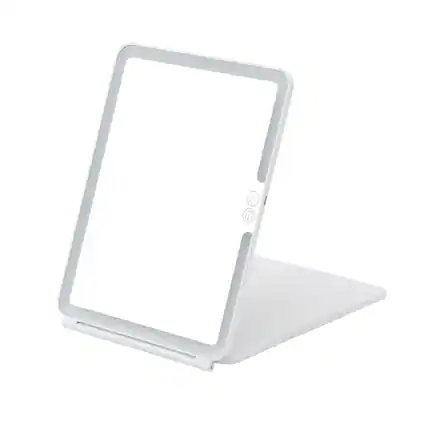 Angle. Glo-Tech - Slim Travel LED Mirror - White.
