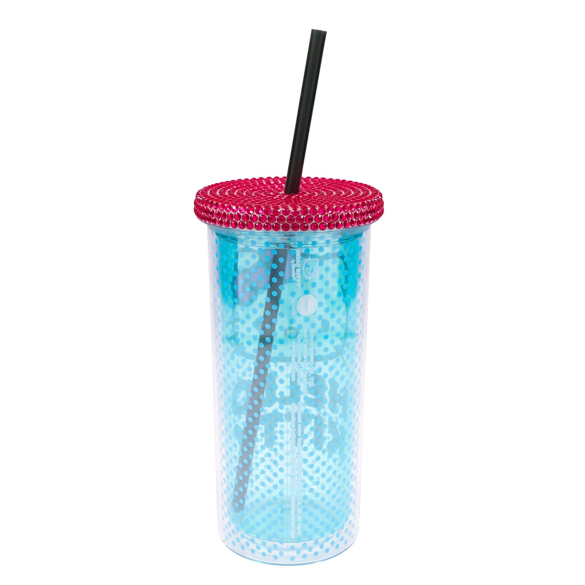 Alt View 1. Silver Buffalo - Sanrio Hello Kitty Polka Dots Carnival Cup With Lid and Straw | Holds 20 Ounces - Pink.