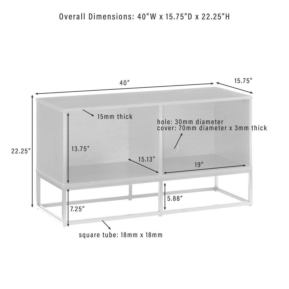 Overall Dimensions: 40"W x 15.75"D x 22.25"H

- 40"
- 15.75"
- 22.25"

15mm thick

- hole: 30mm diameter
- cover: 70mm diameter x 3mm thick

- 13.75"
- 15.13"
- 19"
- 7.25"
- 5.88"

square tube: 18mm x 18mm
