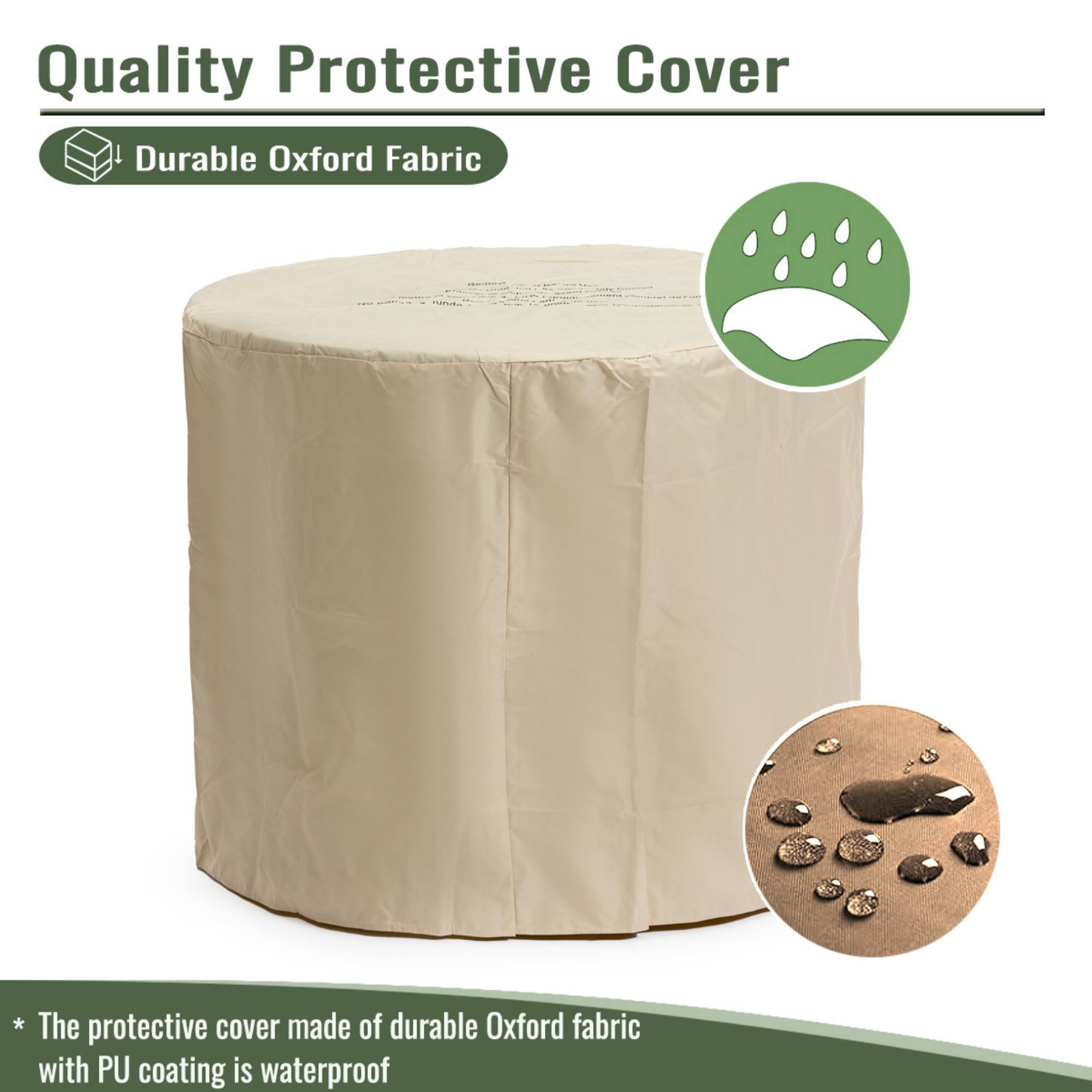 Quality Protective Cover

- Durable Oxford Fabric

* The protective cover made of durable Oxford fabric with PU coating is waterproof