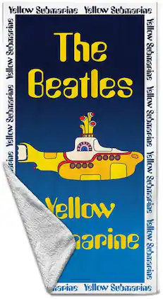 PopMarket - The Beatles - Rocksax - Beatles - Yellow Submarine - Beach Towel (32 in x 63 in) - Multicolor
