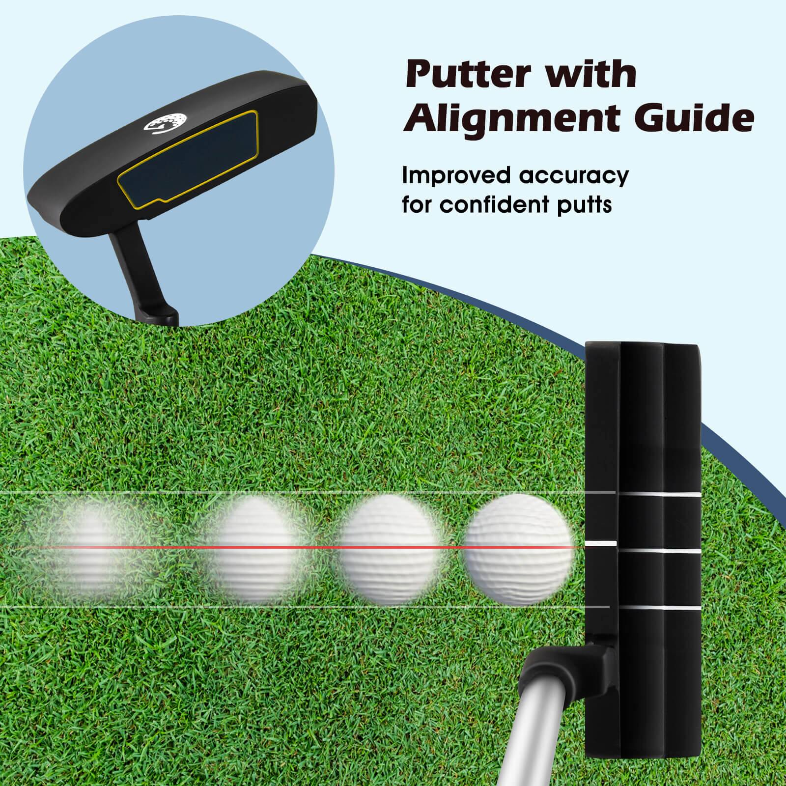 Putter with Alignment Guide

Improved accuracy for confident putts