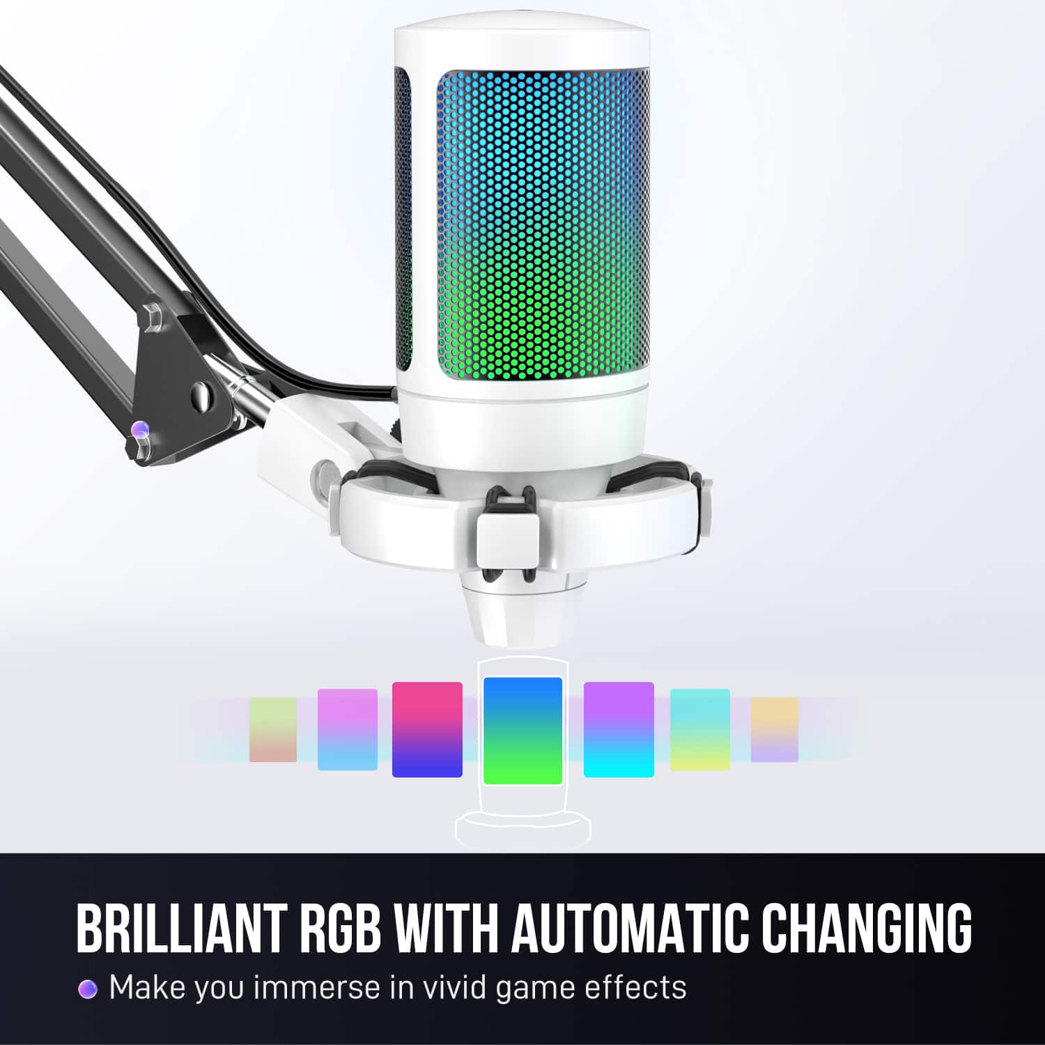 BRILLIANT RGB WITH AUTOMATIC CHANGING: Make your immersive vivid game effects.