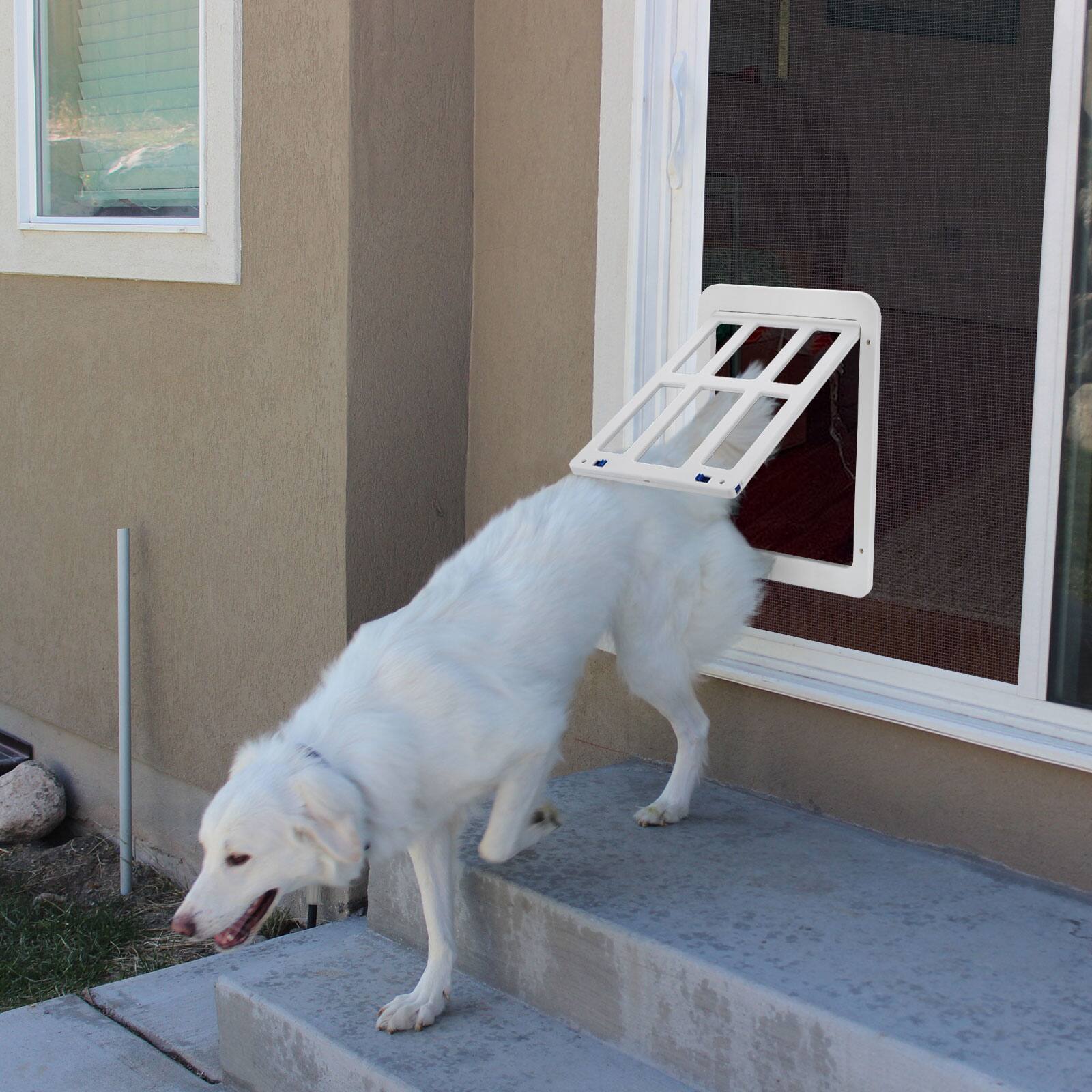 Alt View 1. Ownpets - Screen Door Lockable Magnetic Self-Closing for Dogs Cats, White.