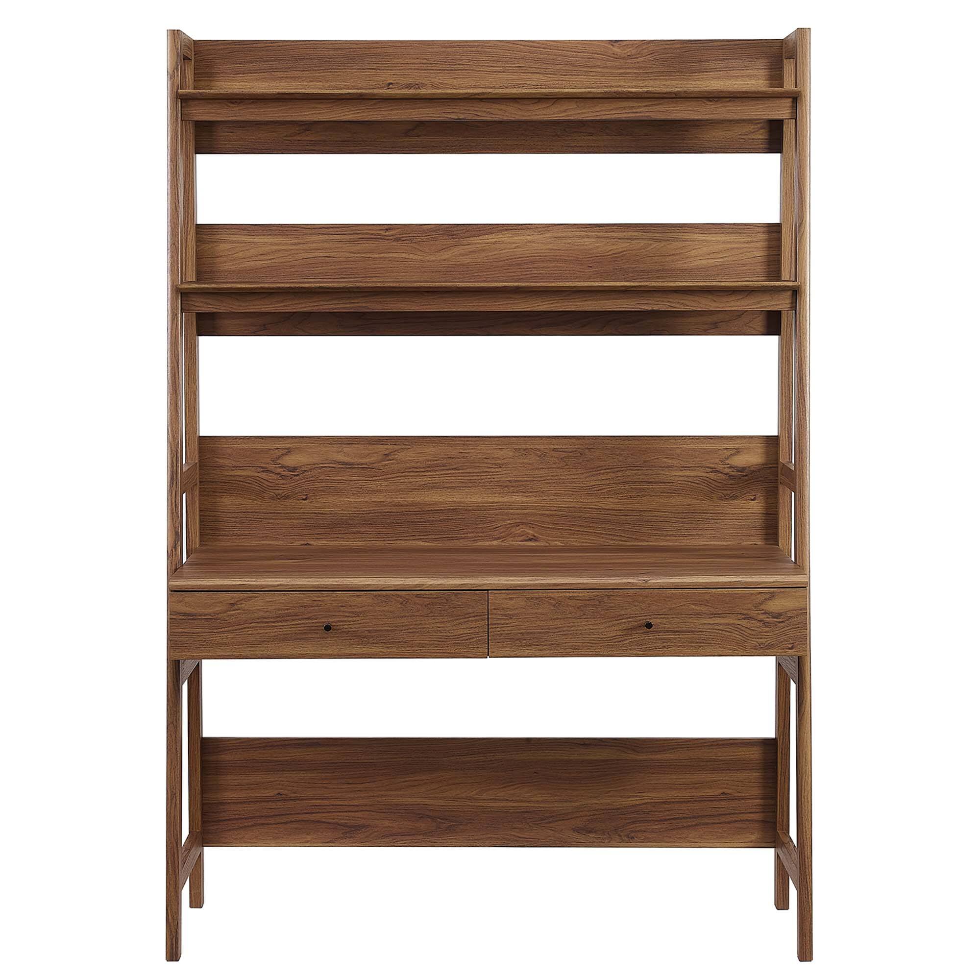 Alt View 2. Modway - Bixby Office Desk by Modway - Walnut.