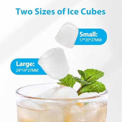 Two Sizes of Ice Cubes

Small: 17*20*27MM

Large: 24*19*27MM