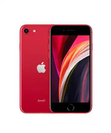Front. Apple - iPhone SE (2nd Gen) A2275 (Fully Unlocked) 64GB - Red.